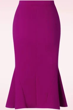 Vintage Chic for Topvintage Ellie Crepe Pencil Rok In Amaranth>Vrouwen Rokken