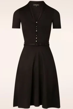 King Louie Emmy Ecovero Klassieke Jurk In Zwart>Vrouwen Plus Size Jurken