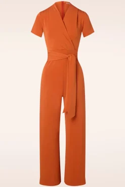 Very Cherry Emmylou Jumpsuit In Oranje>Vrouwen Playsuits & Jumpsuits