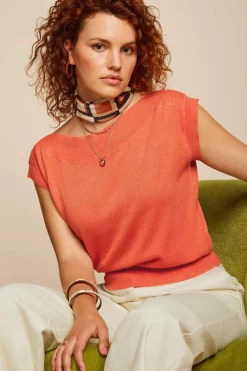 King Louie Erin Top Spiro In Vlam Oranje>Vrouwen Truitjes