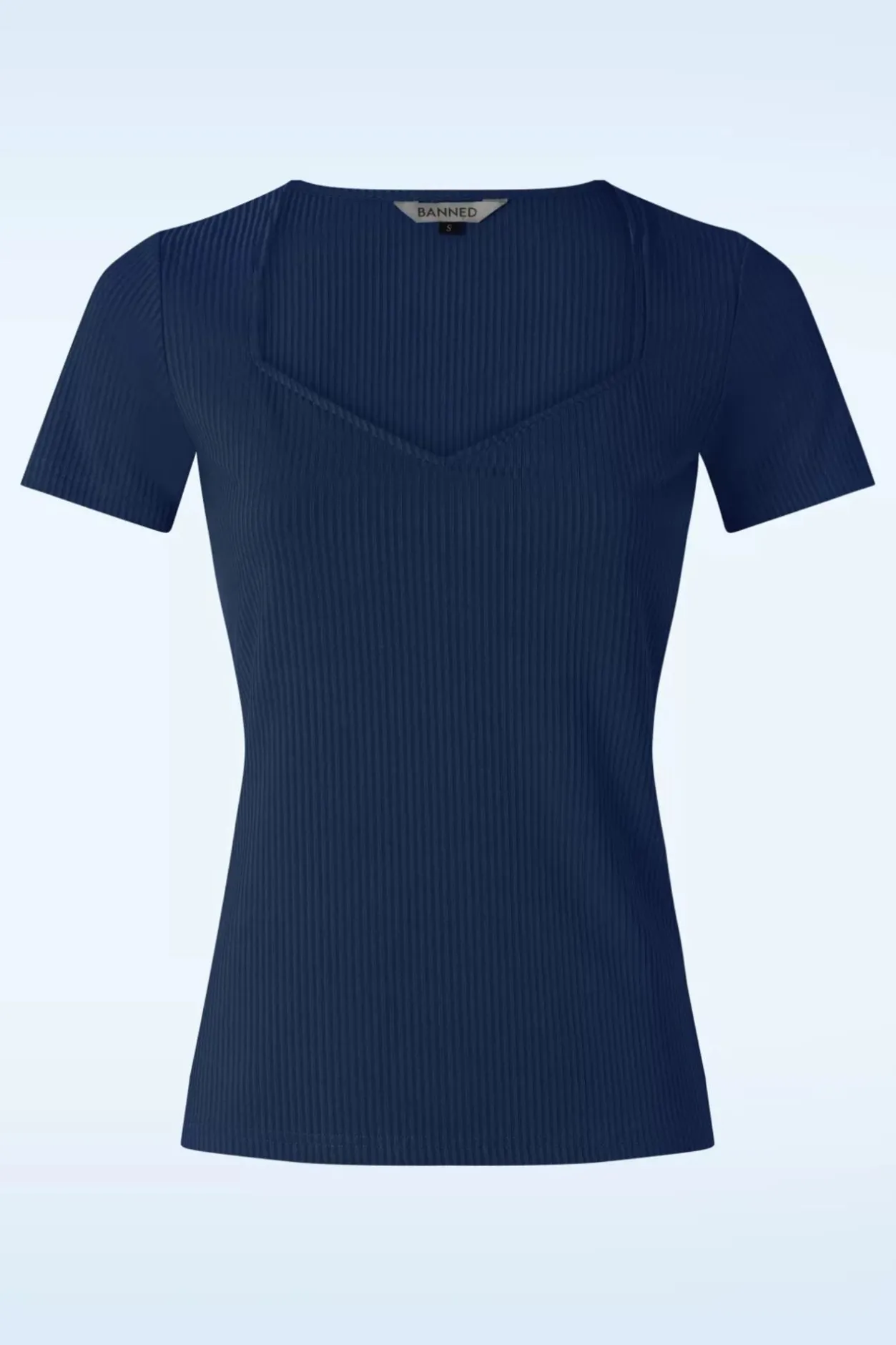 Banned Retro Fara Top In Marineblauw>Vrouwen T-Shirts