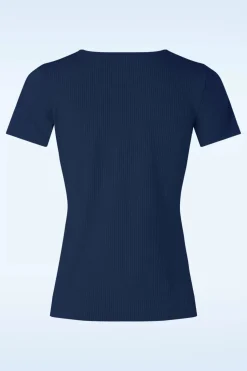Banned Retro Fara Top In Marineblauw>Vrouwen T-Shirts