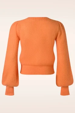 King Louie Farfalle V Cardi In Mock Oranje><noscript><img width=
