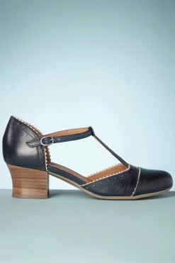 Miz Mooz Fernie T-Strap Pumps In Denim En Creme><noscript><img width=