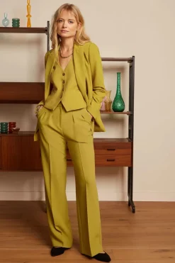 King Louie Fintan Simonet Pantalon In Sulphur Geel>Vrouwen Broeken