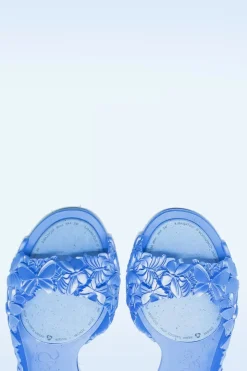 Sunies Flexi Butterfly Flipflop Sandaaltjes In Glossy Blauw><noscript><img width=