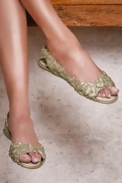 Sunies Flexi Butterfly Flipflop Sandalen In Goud>Vrouwen Slippers