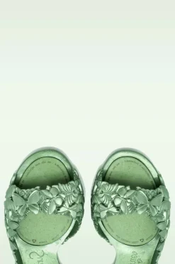 Sunies Flexi Butterfly Flipflop Sandaaltjes In Glossy Groen><noscript><img width=