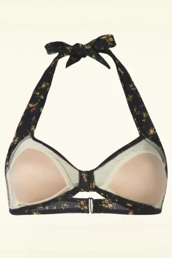 Esther Williams Floral Bikinitopje In Zwart><noscript><img width=