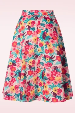 Vixen Floral Cat Flare Rok In Multi>Vrouwen Rokken