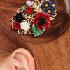 Lovely Freda Flower Cluster Haarclip En Broche In Goud En Multi>Vrouwen Haaraccessoires