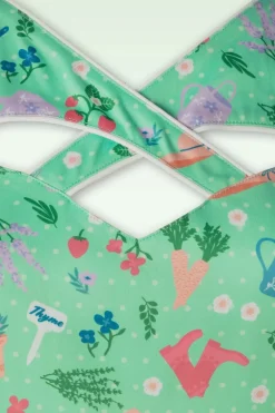 Vixen Garden Criss Cross Flare Jurk In Groen><noscript><img width=