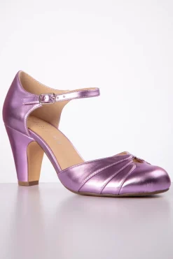 Chelsea Crew Goldie Mary Jane Pumps In Paars Metallic><noscript><img width=