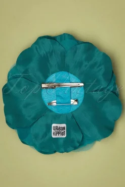 Urban Hippies Grote Bloemcorsage In Turkoois><noscript><img width=