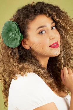 Urban Hippies Grote Bloemcorsage In Weidegroen>Vrouwen Haaraccessoires