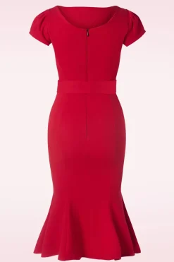 Vintage Chic for Topvintage Gwen Pencil Dress In Red><noscript><img width=