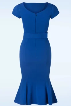 Vintage Chic for Topvintage Gwen Pencil Jurk In Koningsblauw>Vrouwen Plus Size Jurken