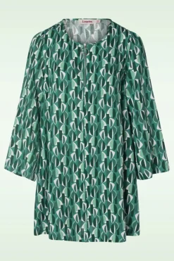 Louche Gwenola Mid Century Retro Jurk In Groen>Vrouwen Plus Size Jurken