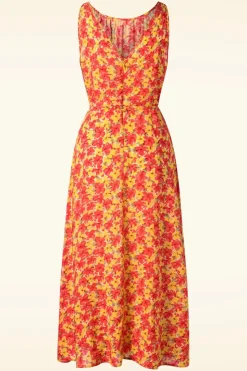 King Louie Hazel Doree Jurk In Fiesta Rood><noscript><img width=