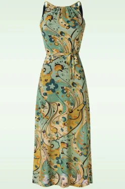King Louie Hazel Jurk Frenzy In Dusty Turquoise>Vrouwen Plus Size Jurken