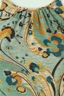 King Louie Hazel Jurk Frenzy In Dusty Turquoise><noscript><img width=