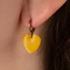 Urban Hippies Heart Oorbellen In Geel>Vrouwen Sieraden
