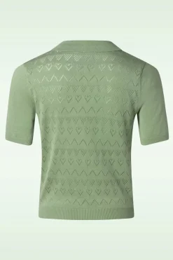 Banned Retro Heart Waves Cardigan In Groen>Vrouwen Vestjes