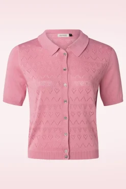 Banned Retro Heart Waves Cardigan In Roze>Vrouwen Vestjes