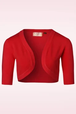 Banned Retro Hudson Bolero In Donkerrood>Vrouwen Bolero's & Capes