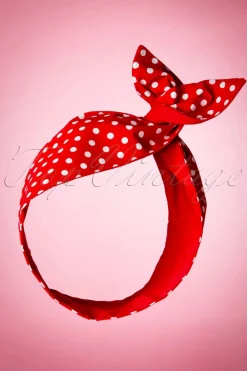 Be Bop a Hairbands Ik Wil Polkadots In Mijn Haarsjaal In Rood>Vrouwen Haaraccessoires