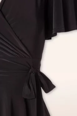 Vintage Chic for Topvintage Irene Overslag Swingjurk In Zwart><noscript><img width=