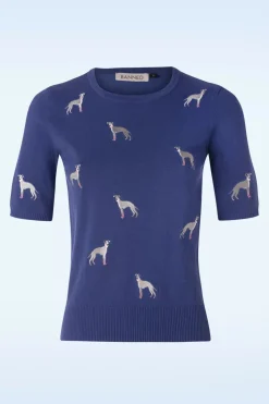 Banned Retro It's A Whippets World Jumper In Blauw>Vrouwen Truitjes