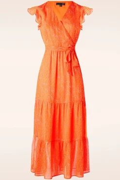Smashed Lemon Ivy Maxi Jurk In Oranje>Vrouwen Plus Size Jurken