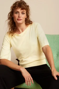King Louie Ivy Top Wijde Mouw Club In Creme>Vrouwen Truitjes