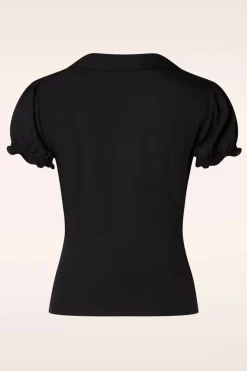 Banned Retro Jane Blouse In Zwart>Vrouwen Blouses