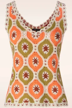 King Louie Janis Fray Crochet Top In Orchidee Roze>Vrouwen Tops