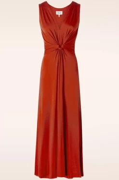 Surkana Jasmine Maxi Jurk In Steenrood>Vrouwen Plus Size Jurken