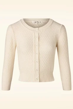 Mak Sweater Jennie Cardigan In Havermout>Vrouwen Vestjes