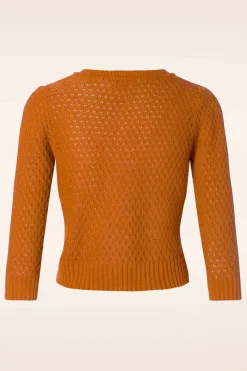 Mak Sweater Jennie Vest In Licht Oranje>Vrouwen Vestjes