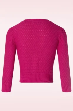 Mak Sweater Jennie Vest In Magenta>Vrouwen Vestjes