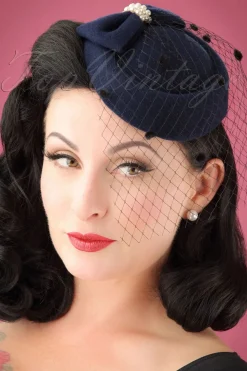 Banned Retro Judy Hoed In Marineblauw>Vrouwen Haaraccessoires