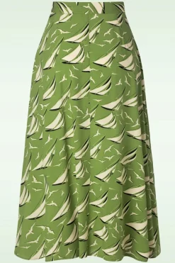 King Louie Judy Midi Rok Bateau In Woodbine Groen><noscript><img width=