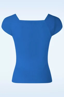 Zilch Kaylie Top In Disco Blauw>Vrouwen Tops