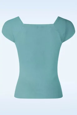 Zilch Kaylie Top In Porselein Blauw>Vrouwen Tops