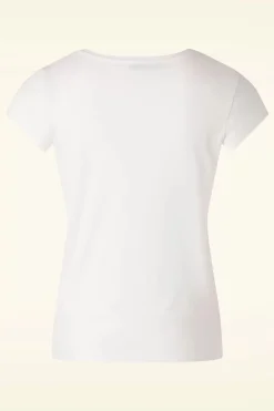 Mademoiselle Yu00e9Yu00e9 Kiss Me T-Shirt In Ecru><noscript><img width=