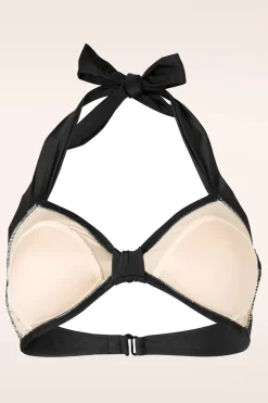 Esther Williams Klassieke Bikinitop In Effen Zwart><noscript><img width=