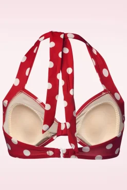 Esther Williams Klassieke Polka Bikinitop In Rood En Wit><noscript><img width=