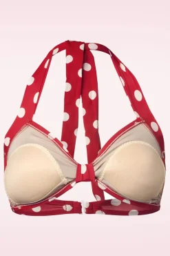 Esther Williams Klassieke Polka Bikinitop In Rood En Wit><noscript><img width=