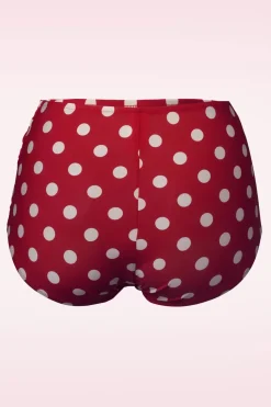 Esther Williams Klassieke Polka-Bikinibroek In Rood En Wit><noscript><img width=