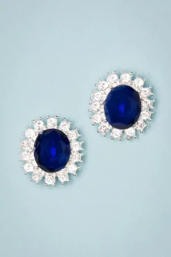 Lovely Lady Diana Oorstekers In Saffierblauw>Vrouwen Sieraden